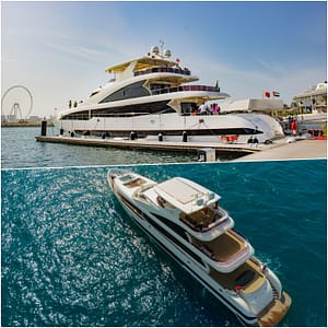 Dubai Harbour Superyacht Experience with Live station & Drinks – Boat Tours and Cruises Boat Tours and Cruises Shop Online at Dubai Trades