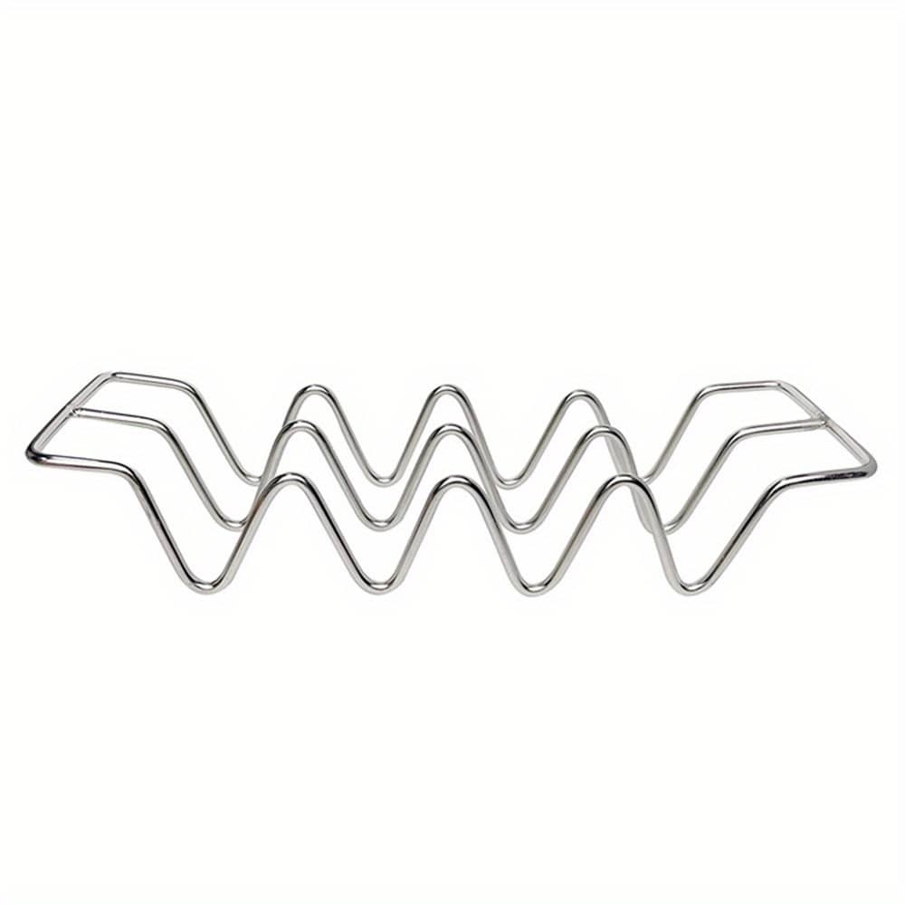 1/4pcs Stainless Steel Taco Shell Holder, 4-fried Cornbreads Capacity, Oven & Grill Safe Taco Tray For Mexican Rolls, Baking And Tableware Dining & Entertaining Shop Online at Dubai Trades 2