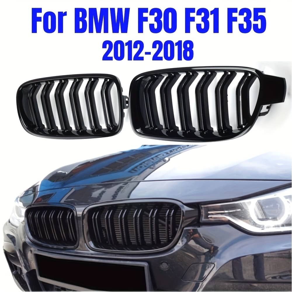 1pair Gloss Black Front Kidney Grille Racing Grilles For F30 F31 F35 328i 2012-2018 Car Styling Automotive Shop Online at Dubai Trades 2