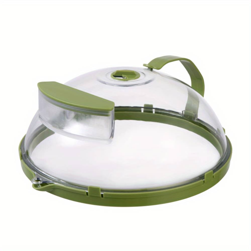 1pc 10″ Clear Microwave Splatter Guard With Green Handle – Food Cover & Water Steamer Lid, Heat-resistant, Keeps Meal Warm, Ideal For Salmon & Veggies, Microwave Food Cover Food Service Equipment & Supplies Shop Online at Dubai Trades 2