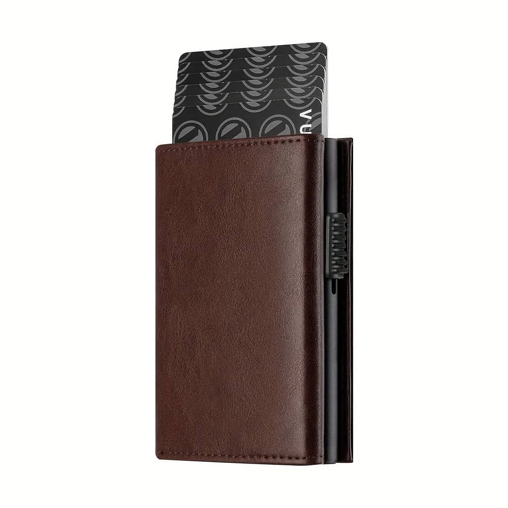 1pc Men’s Wallet For Airtag, With Zipper Coin Purse, Automatic Pop-up Metal Credit Card Holder, Minimalist Rfid Blocking Business Card Wallet, Ideal Gift For Men Accessories Shop Online at Dubai Trades 2