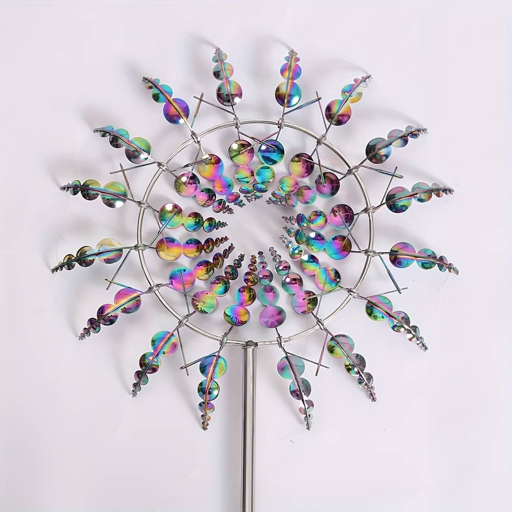 1pc Metal Kinetic Windmill – Outdoor Garden Decor, No Battery Needed, Creative Lawn Art Spinner Garden Sculptures & Statues Shop Online at Dubai Trades 2