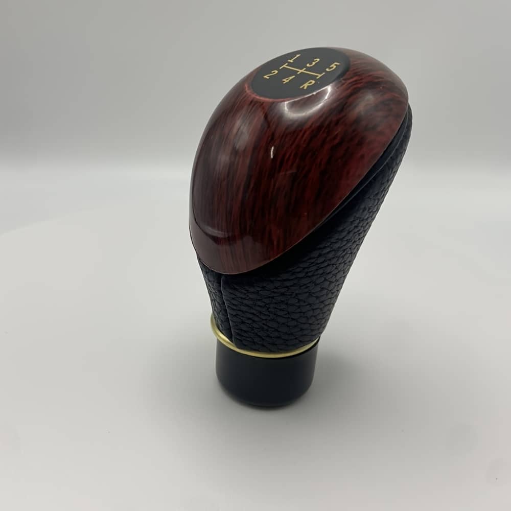 1pc Universal Wooden Car Shift Knob, 5-speed Manual Gear Stick, Gloss Finish, Elegant Vehicle Accessory For Trucks And Cars Automotive Shop Online at Dubai Trades 2