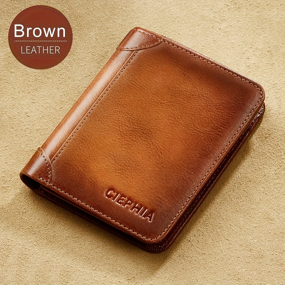 1pc With Id Window, Top Cowhide Multifunctional , For Men Accessories Shop Online at Dubai Trades 2