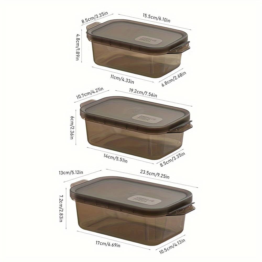 3-piece Microwave Safe Plastic Food Storage Containers – Multipurpose, Clip-on Closure, Square Shape, Freezer And Microwave Safe For Preservation Containers Shop Online at Dubai Trades 2
