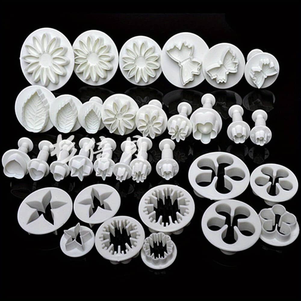 33pcs Fondant Plunger Cutter Set – Food-grade Plastic Baking Molds For , Biscuits & Diy Crafts – Includes Sunflowers, Butterflies, Roses & More Bakeware Shop Online at Dubai Trades 2