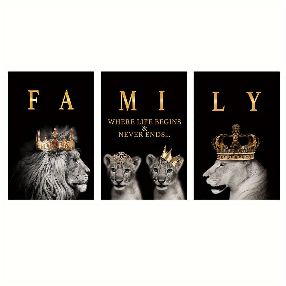 3pcs 15.7*23.6in/40cm*60cm Frameless Modern Abstract Family Of Motivational Quotes Wall Art Canvas Painting Art For Living Room Cuadros Decor Home & Kitchen Shop Online at Dubai Trades 2