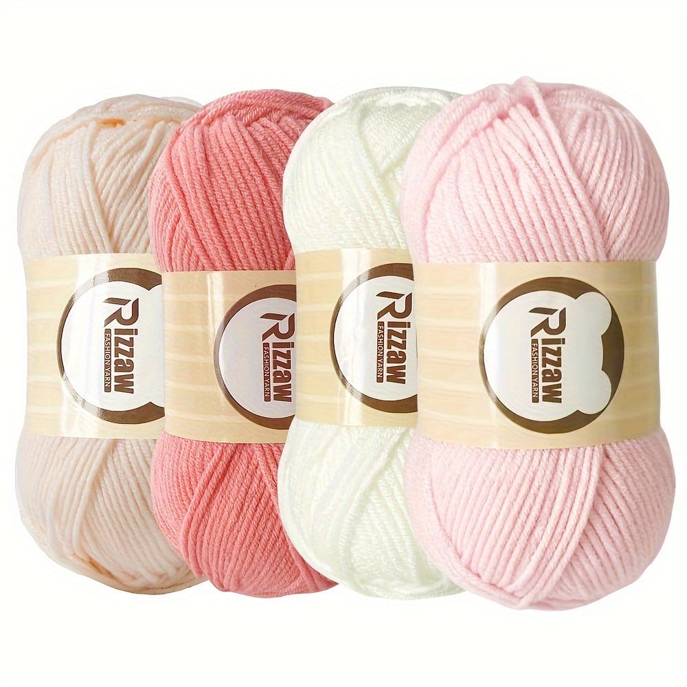 4pcs Mixed Morandi Color, 4 Strands Of Yarn Crochet Blanket, Clothes, Tote Bag, Slippers, Multiple Color Matching, 50g Each Arts, Crafts & Sewing Shop Online at Dubai Trades 2