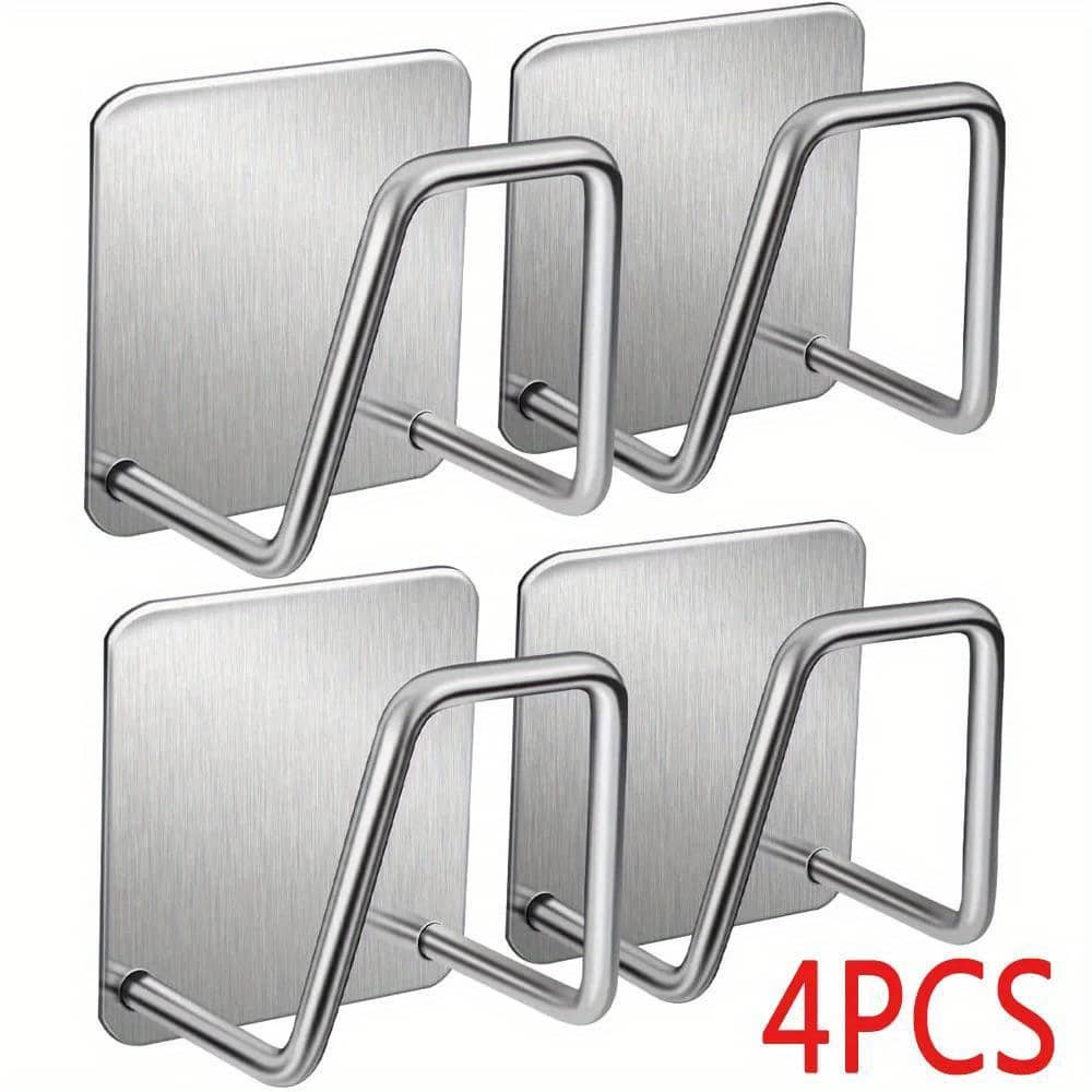 4pcs/set Stainless Steel Storage Shelf, Kitchen Sink Drain Drying Rack Shelf, Bathroom Sponge Holder, Cleaning Sponge Rack Hooks, Accessories Tools Home & Kitchen Shop Online at Dubai Trades 2