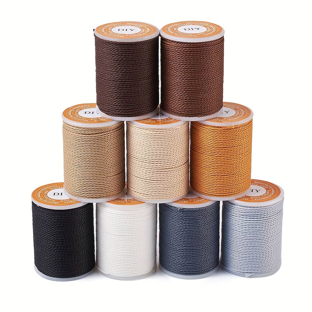9 /set Waxed Polyester Twisted Cord 9 For Diy Beading Bracelet Necklace 11m/roll Jewelry Making Craft Supplies -beading & Arts, Crafts & Sewing Shop Online at Dubai Trades 2