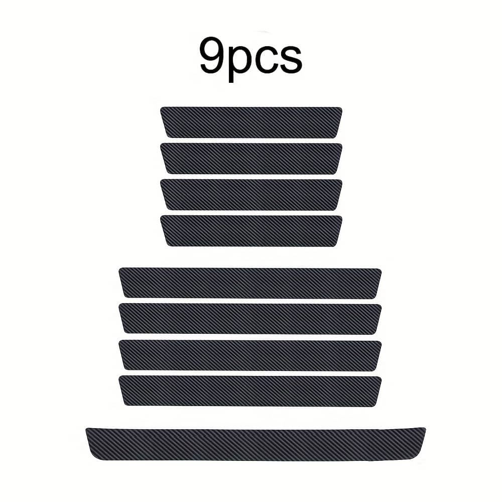 9pcs Car Door Sill Protectors: Carbon Fiber Vinyl Wrap Stickers For Maximum Protection! Automotive Shop Online at Dubai Trades 2