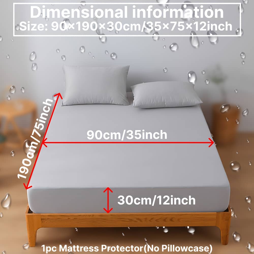 & Breathable Mattress Protector – High Elasticity, Easy-clean Solid Color Fitted Sheet For Bedroom, , Hotel, Dorms (no Pillowcase Or Insert) Bedding Shop Online at Dubai Trades 2