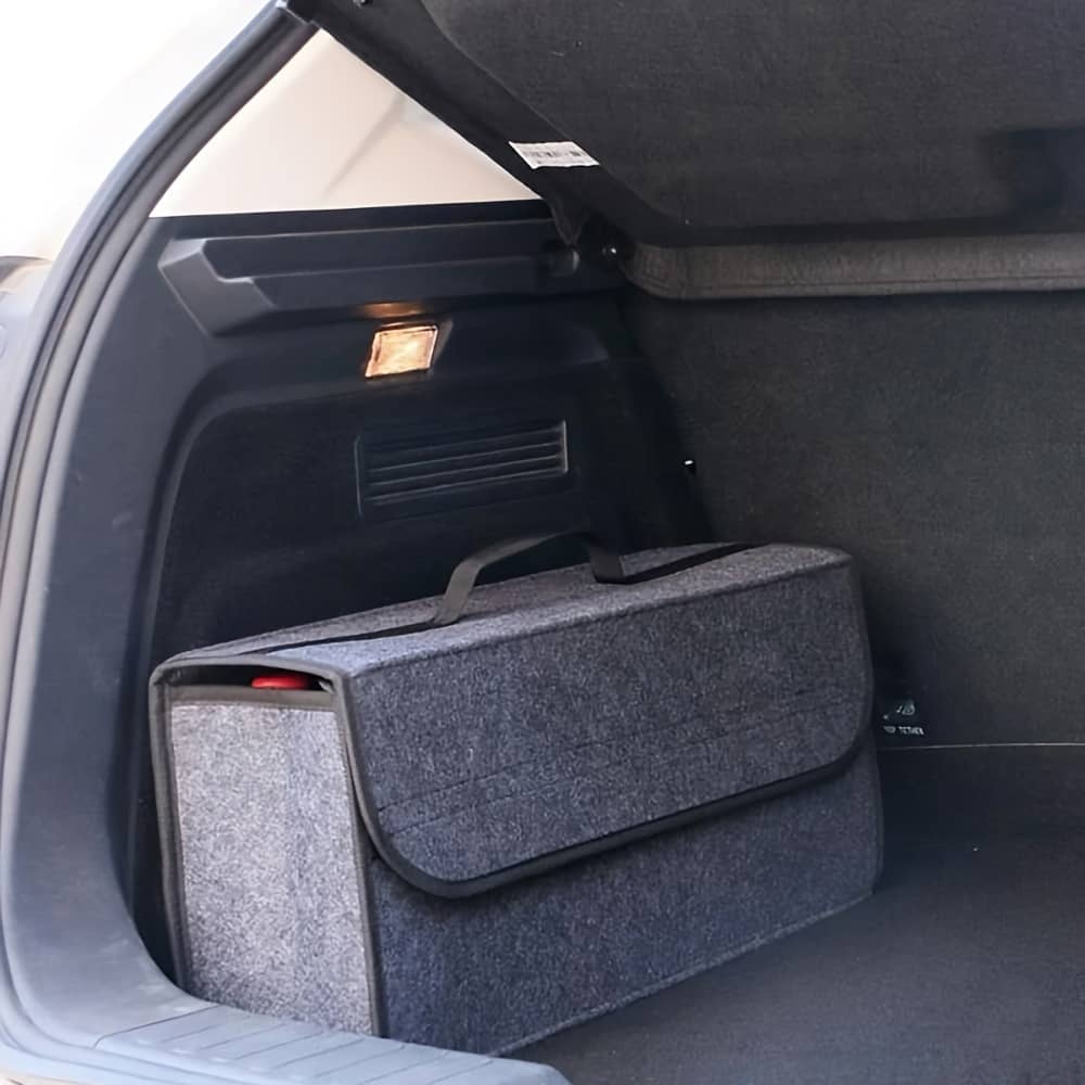 Car Boot Felt Cloth Folding Storage Box Black Grey Car Interior Organiser Model Bag Automotive Shop Online at Dubai Trades 2