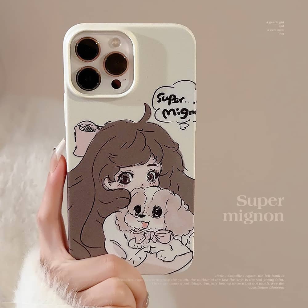 Comic Girl Hard Shell Fall-proof Phone Case Tpu Silicone For 14/13/12/11 Pro Max/xr/xs/7/8 Plus/se Case & Cover Bundles Shop Online at Dubai Trades 2