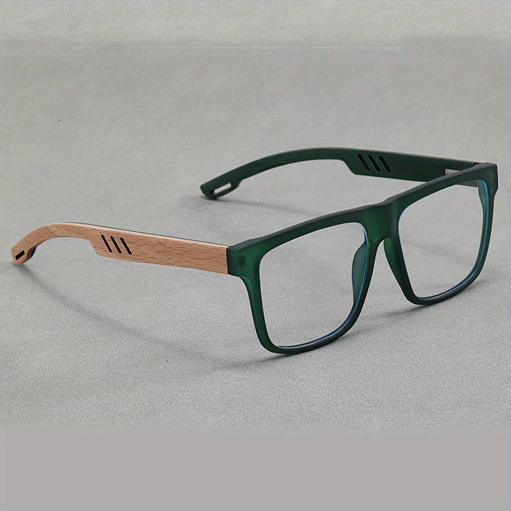 Elegant Cool Flat , With Wood Temples, For Men Women School Business Supply Photo Prop Accessories Shop Online at Dubai Trades 2