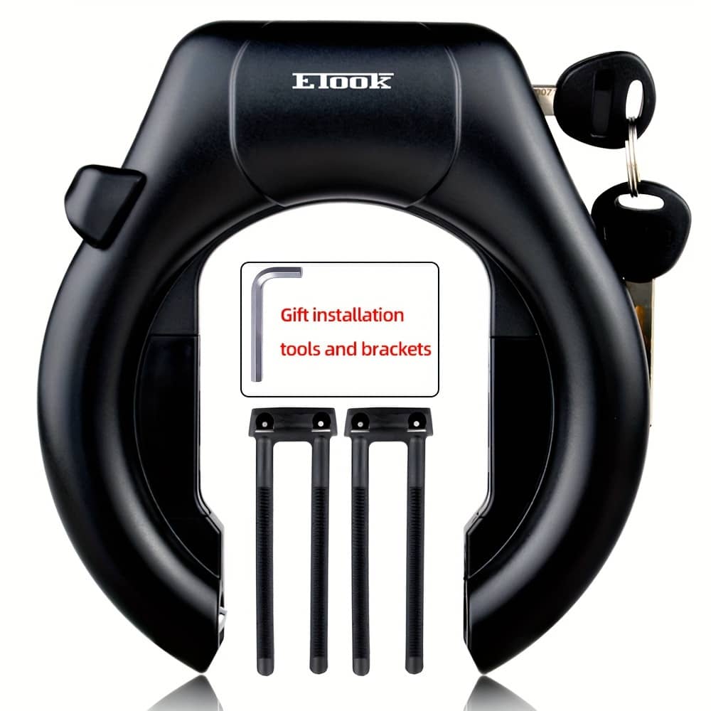 Etook Heavy-duty Bike Lock – Anti-theft U-shaped Crab Claw Design For Mountain & Road Bikes, Stainless With Paint Accessories Shop Online at Dubai Trades 2