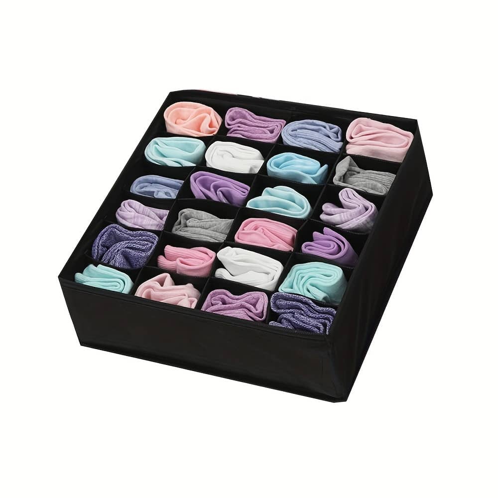 Foldable Sock & Underwear Organizer – Black Polyester Storage Cube For Drawers, Socks, Ties & More, Clothes Organizer Storage Clothing, Shoes & Jewelry Shop Online at Dubai Trades 2