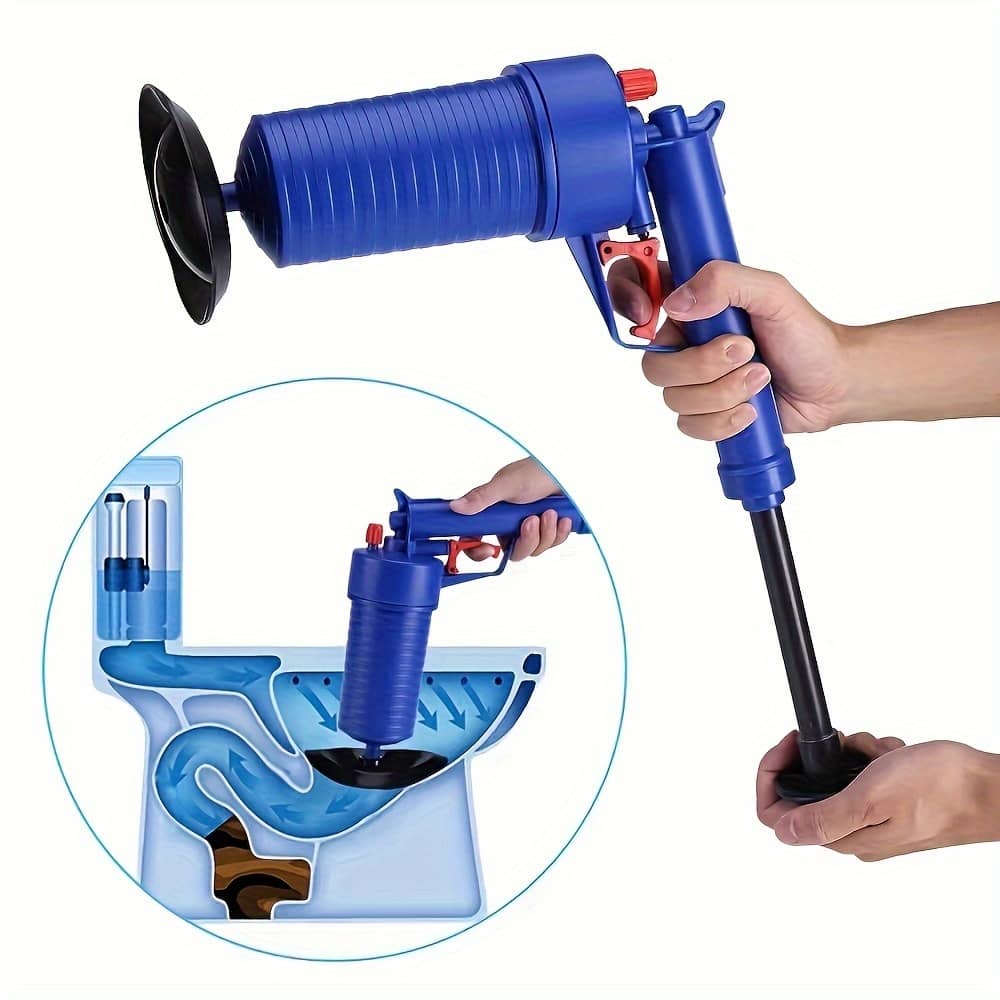 Heavy-duty, High-pressure Air Toilet Plunger Set With 4 Suction Cups – Drain Clog Remover Tool For Bathroom, Kitchen & Floor Pipes Air Powered Drain Clearing Tools Shop Online at Dubai Trades 2