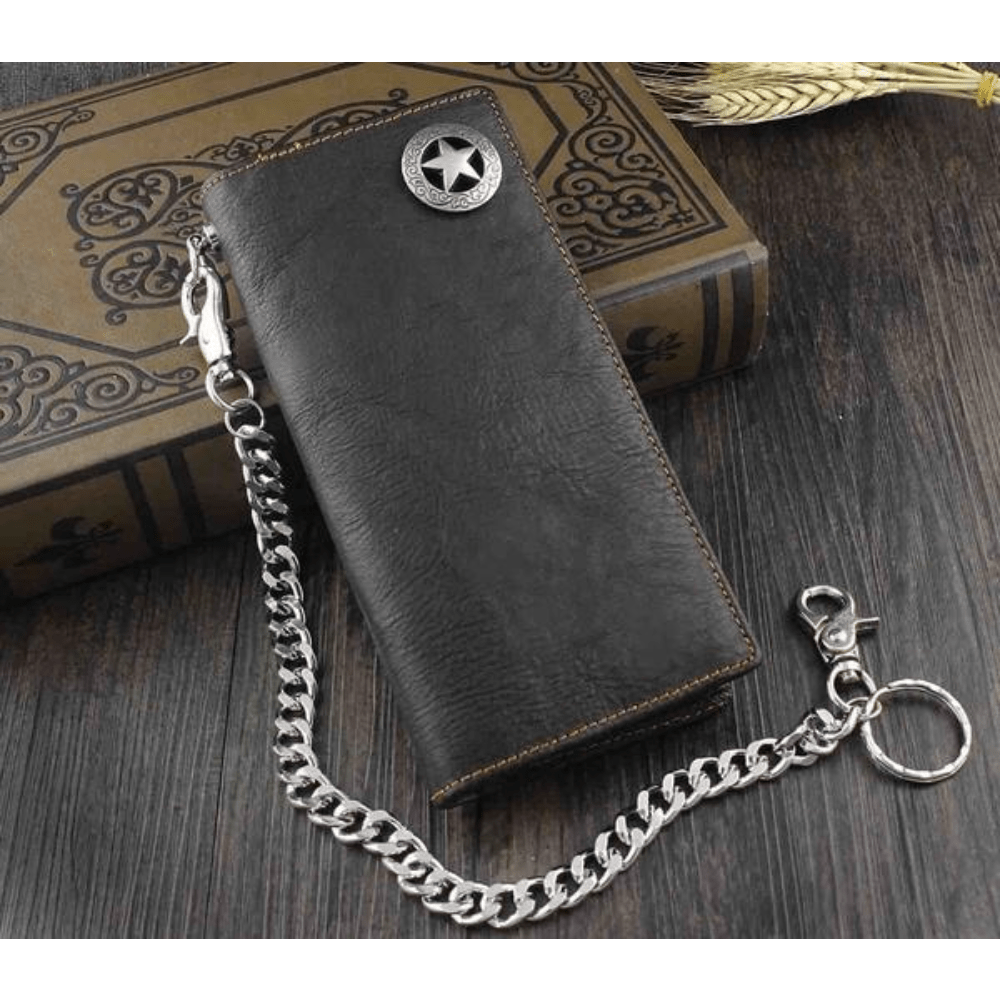 High Quality Biker Rock Star Card Money Leather Wallet With Chain, Vintage Multi-card Card Holder, Ideal Gift For Men Accessories Shop Online at Dubai Trades 2