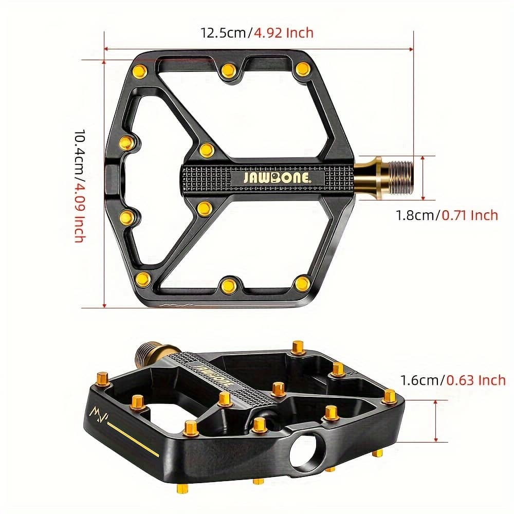 Jawbone Mtb Bike Pedals, Mountain Bicycle Flat Pedals, Aluminum 9/16″ Sealed Bearing Lightweight Platform Cycling Accessories Cycling Shop Online at Dubai Trades 2