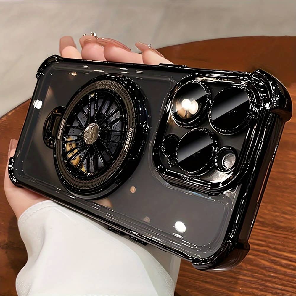 Luxury Magnetic 360°rotation Stand For Iphone 15 12 14 13 Pro Max 11 New With Transparent Electroplated Protection Funda Basic Cases Shop Online at Dubai Trades 2