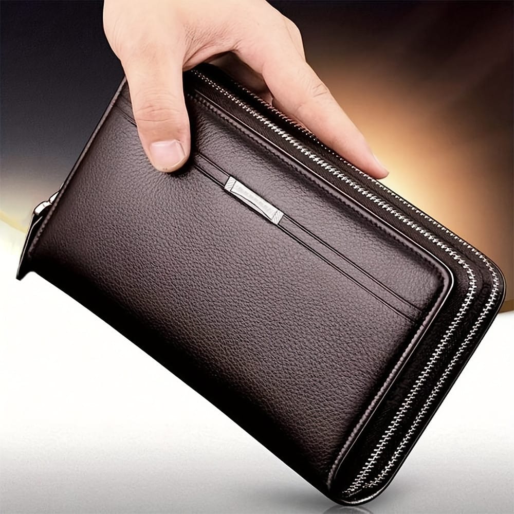 Men’s Business Long Wallet, Large Clutch Bag Handbag, Mobile Phone Bag, Gift For Men Accessories Shop Online at Dubai Trades 2