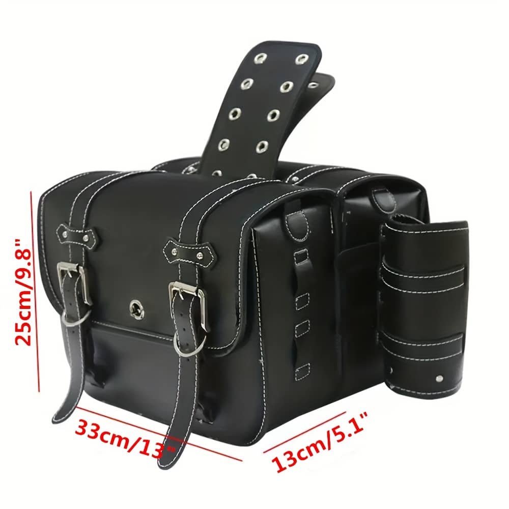 Motorcycle Pu Leather Bags Side Bags Tool Bags With Lock And Cup Holder For For Dyna For For For Accessories Shop Online at Dubai Trades 2