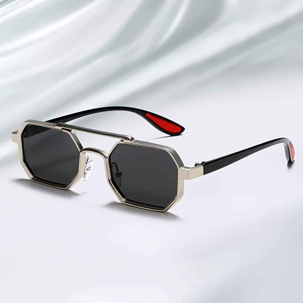 Punk Retro Cool Polygonal Fashion Glasses, Double Bridges Style, For Men Women Party Supply Photo Prop Accessories Shop Online at Dubai Trades 2