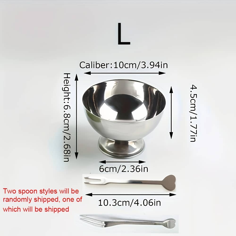 Stainless Steel Dessert Cup – Versatile Ice Salad Bowl, Snack Serving Plate For Parties And Home Use Dining & Entertaining Shop Online at Dubai Trades 2