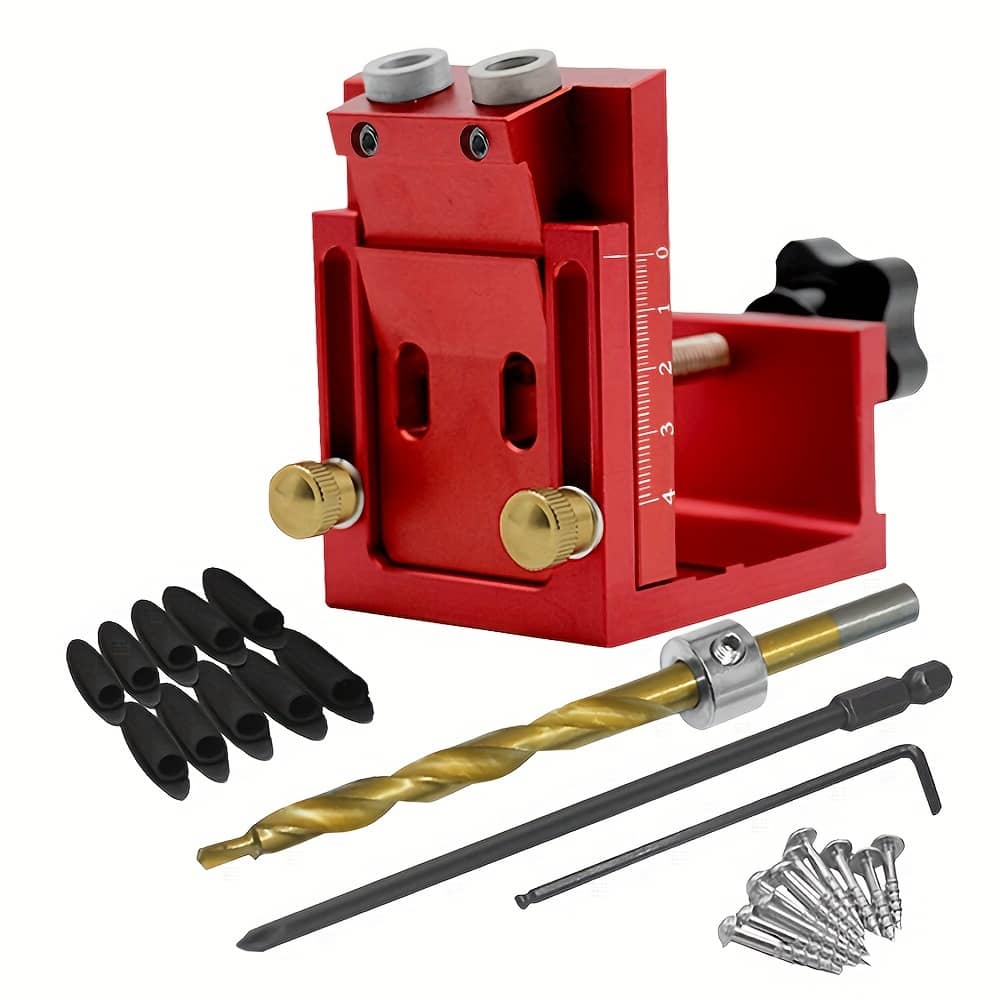 Build, Precision 9mm Pocket Hole Drill Guide Set – Aluminum Alloy Woodworking Tool Kit With Drill Bits & L-wrench, – Ideal For Diy Wood Splicing Projects, No Power Required Hand Tools Shop Online at Dubai Trades 2