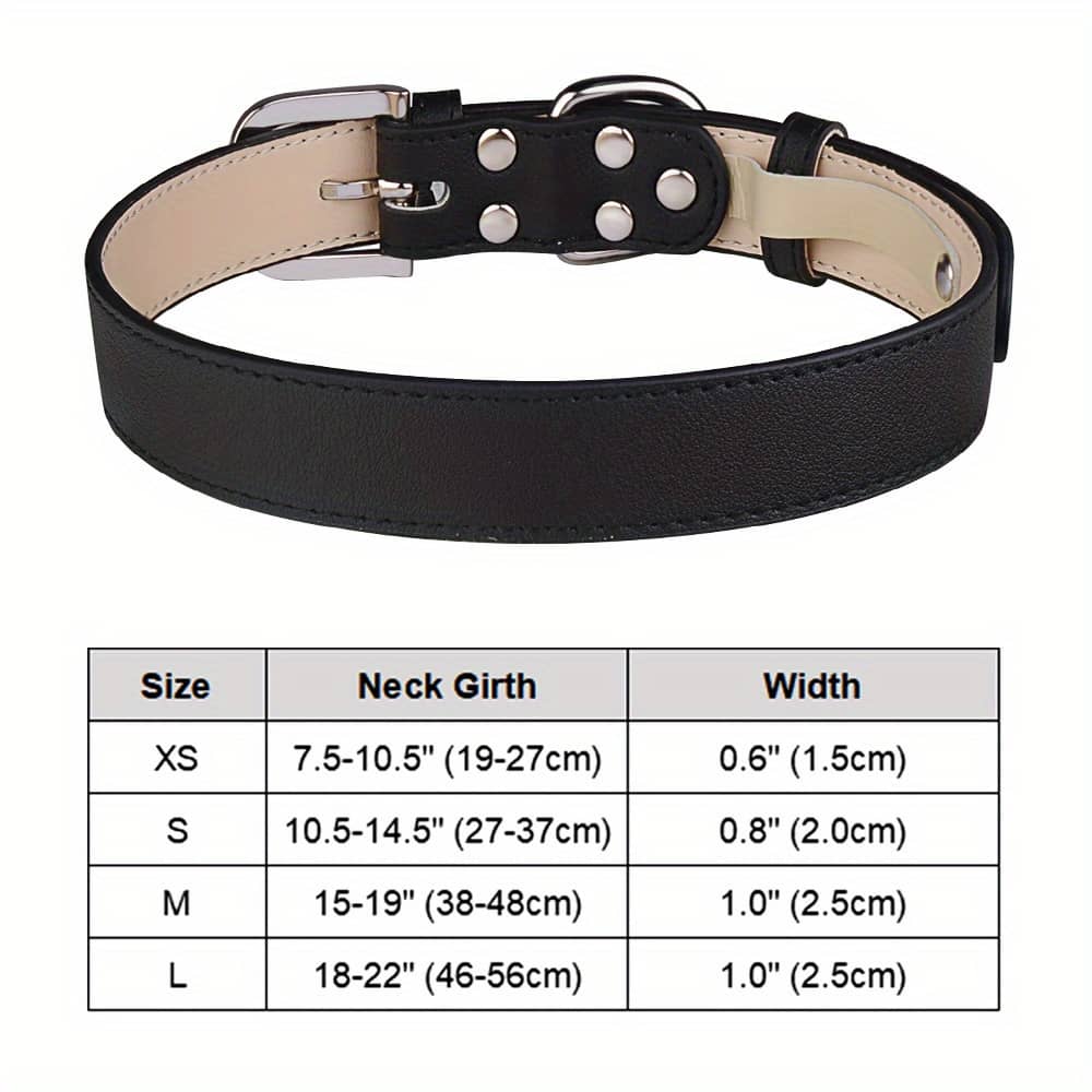 Dog Soft Leather Collar Adjustable Puppy Collar For Small Medium Large Dogs Pet Accessories Basic Collars Shop Online at Dubai Trades 2