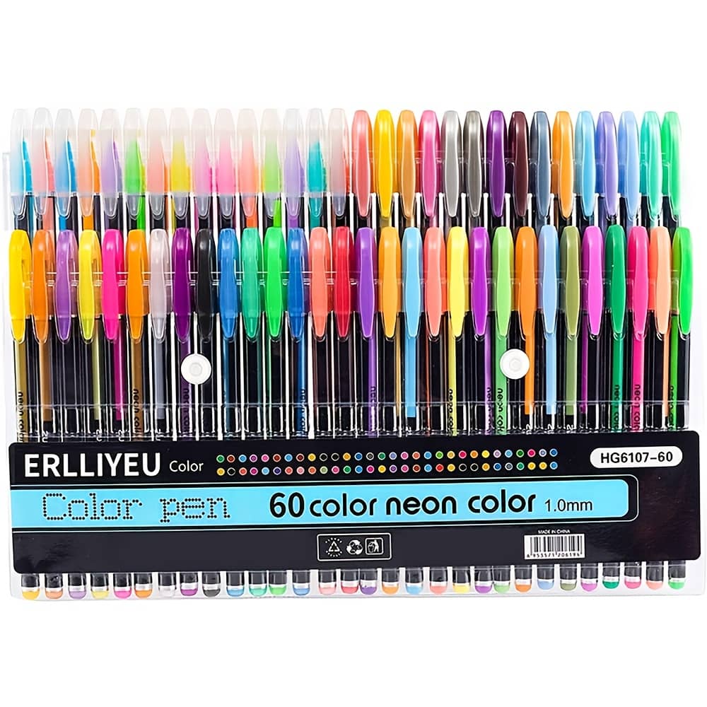 Gel Pens Set Colored Pen Fine Point Art Marker Pen 60 For Adult Coloring Books Doodling Scrapbooking Drawing Writing Sketching Highlighter Pens Gel Ink Rollerball Pens Shop Online at Dubai Trades 2