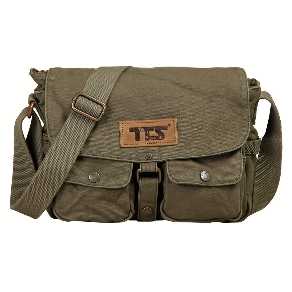 Vintage Style Canvas Messenger Bag Casual Travel Crossbody Bag Retro Large Capacity Shoulder Bag Shoulder Bag Men Women Clothing, Shoes & Jewelry Shop Online at Dubai Trades 2