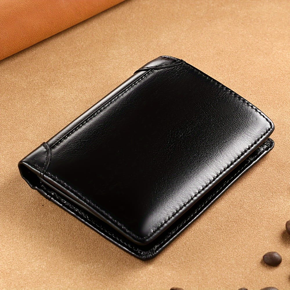 Vintage-style Men’s Genuine Leather Wallet – Rfid Blocking, Slim With Id Holder, Valentine’s, Father’s Day & Birthday Gifts Accessories Shop Online at Dubai Trades 2