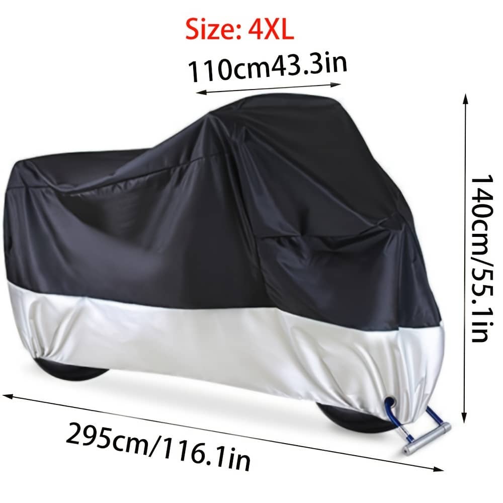 Waterproof Bicycle Motorcycle Cover, All Season Dustproof Uv Protective Outdoor Indoor Scooter 190t Wear-resistant Fabric Motorbike Cover Accessories Shop Online at Dubai Trades 2
