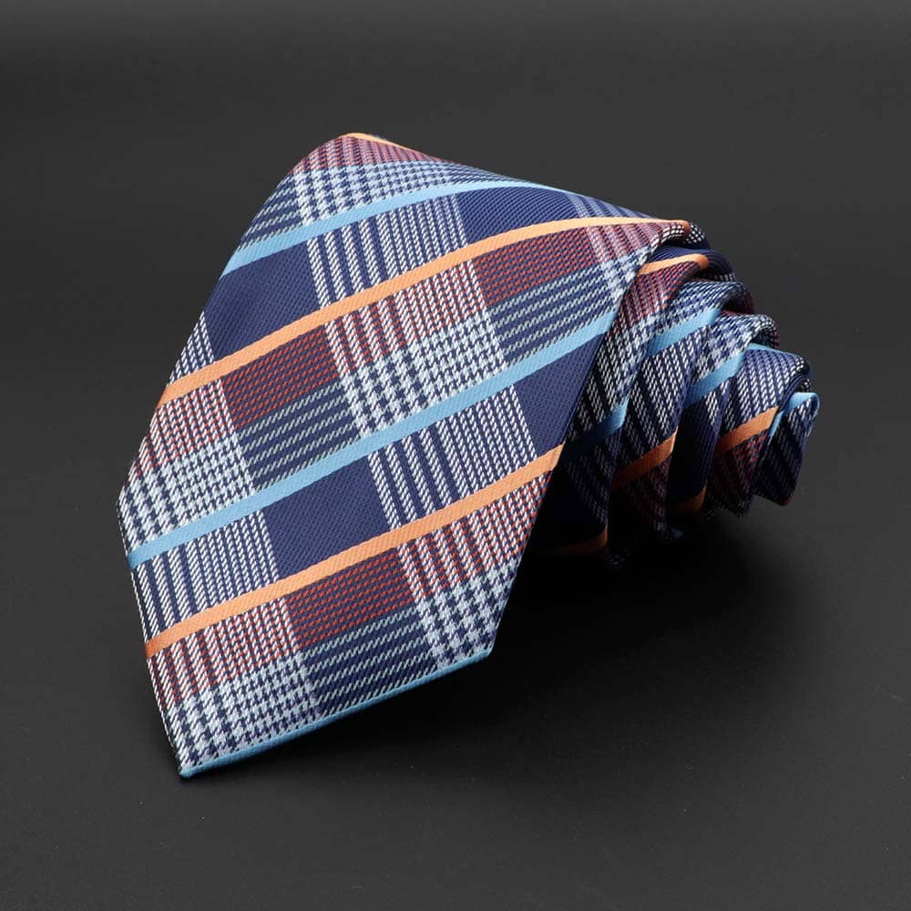Zonfaz Classic Striped Polyester Necktie – 8cm Wide, Non-woven Fabric, Assorted Colors & Patterns (purple, Blue, Black, White, Orange, Plaid) – Formal Occasions & Casual Attire, Zonfaz Accessories Shop Online at Dubai Trades 2
