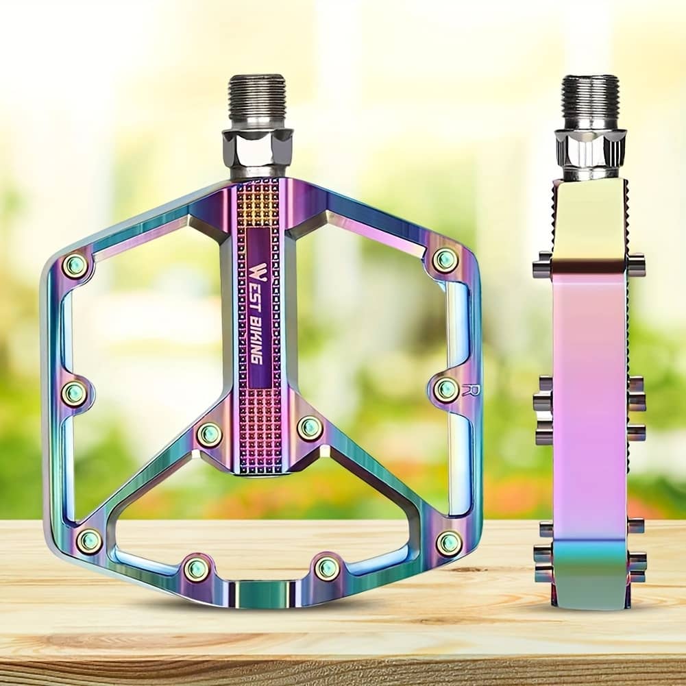Aluminum Alloy Bike Pedals – Anti-slip, Smooth Bearings For Bikes – Modern Dazzle Colors – Perfect Gift For Cyclists Cycling Shop Online at Dubai Trades 2