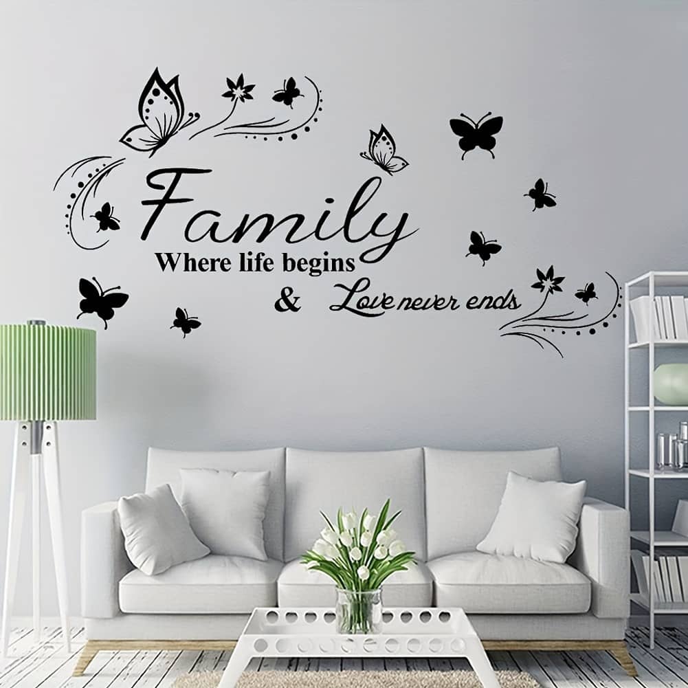 Wall Stickers For Living Room, Bedroom, Kitchen – Family & Love Ends Wall Stickers Paint, Wall Treatments & Supplies Shop Online at Dubai Trades 2
