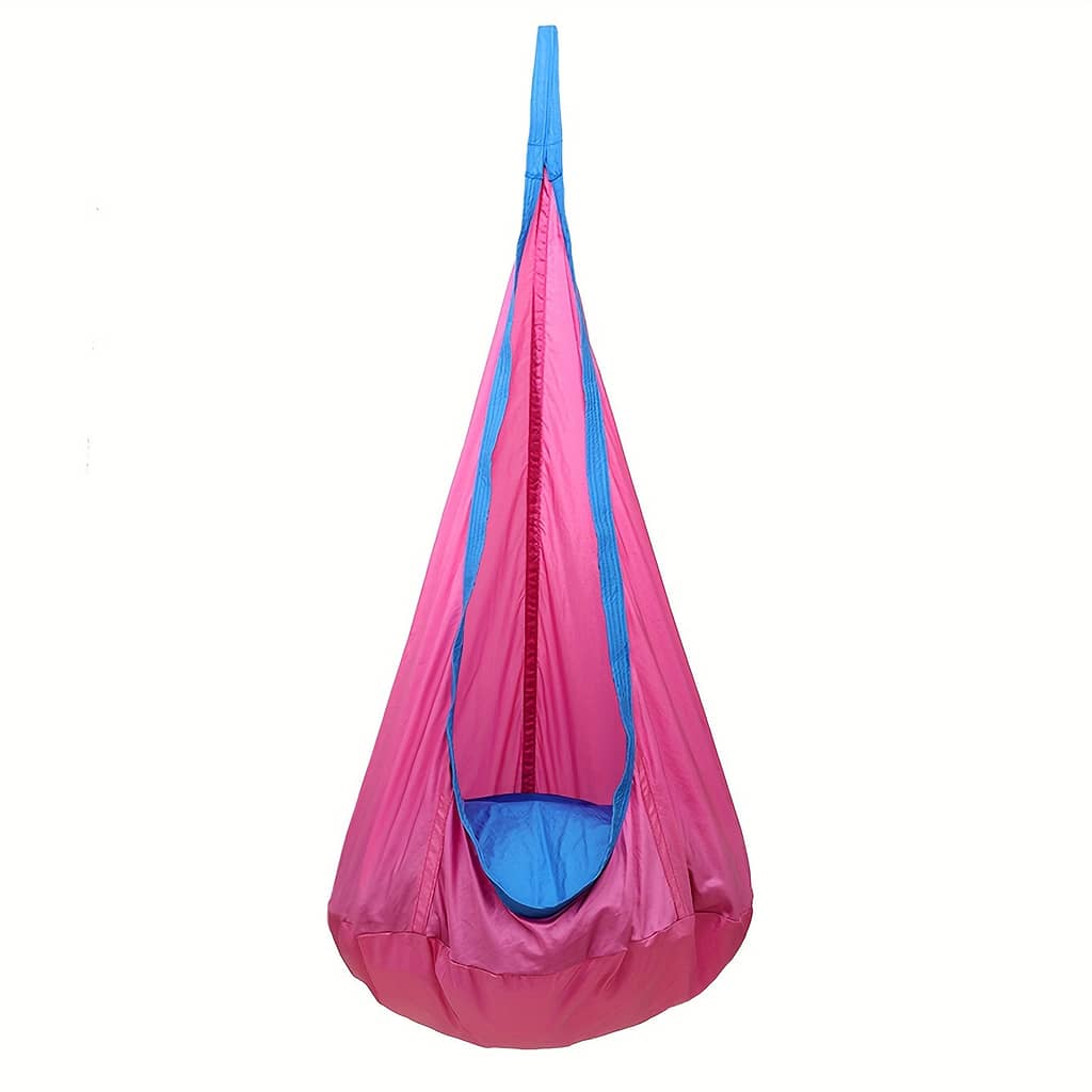 1 Comfortable Swing Hanging Chair, Durable Nylon With Inflatable Pillow And Pockets, Relaxing And Playing, Ideal For , Gift-giving Hammock Chairs Shop Online at Dubai Trades 2