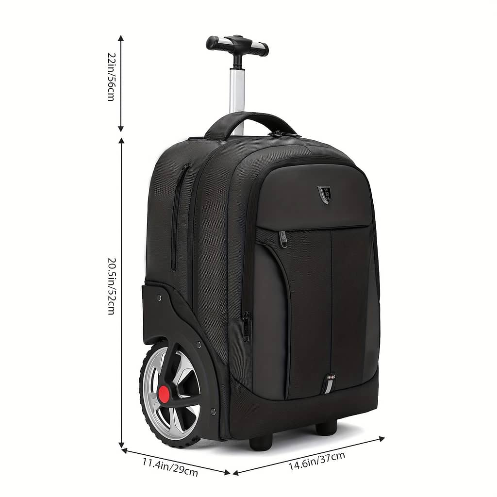 1 Inline Silent Double Wheel Rolling Backpack, Large Wheel Easy Stair Climbing Backpack, Boarding Laptop Bag For Men And Women. Suitable For 15.6 Inch Laptop, Travel, Clothing, Shoes & Jewelry Shop Online at Dubai Trades 2