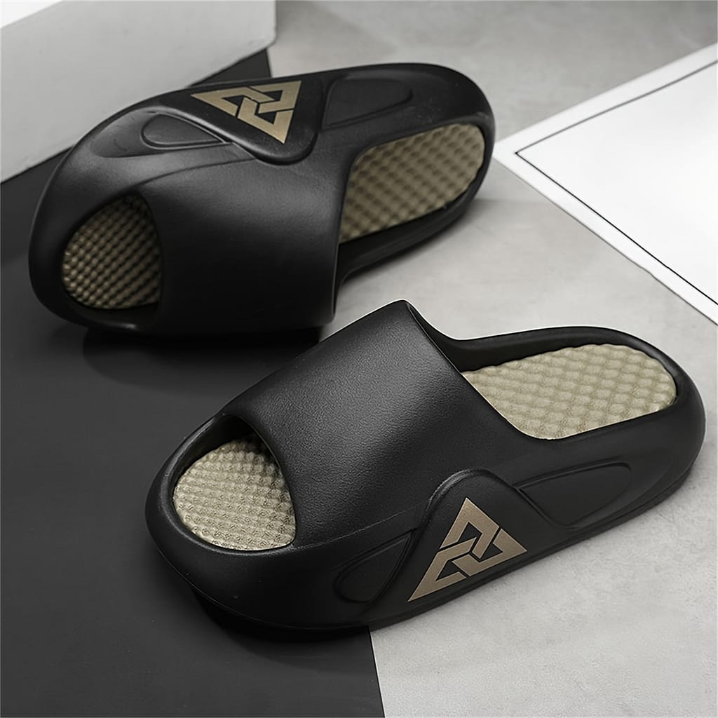 1 Pair Men’s Preppy Casual Solid Color Eva Slides, Round Toe, Non-slip, Thick Sole, Indoor Outdoor Slip-on Sandals For Clothing, Shoes & Jewelry Shop Online at Dubai Trades 2