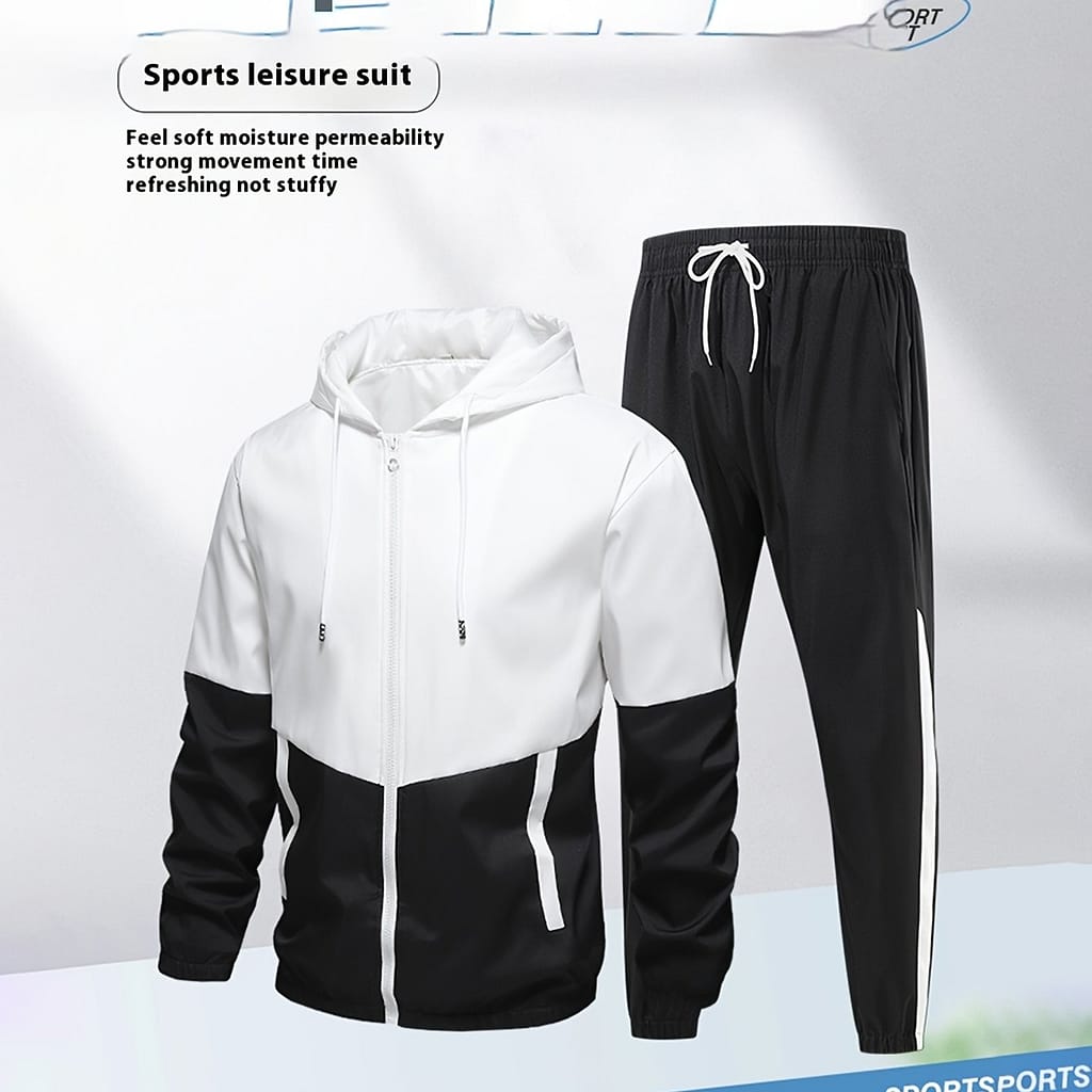 1 Set Of Sports Windproof And Breathable Men’ Jacket And Suit Pants Gym Men’s Suit Sportswear Active Shop Online at Dubai Trades 2