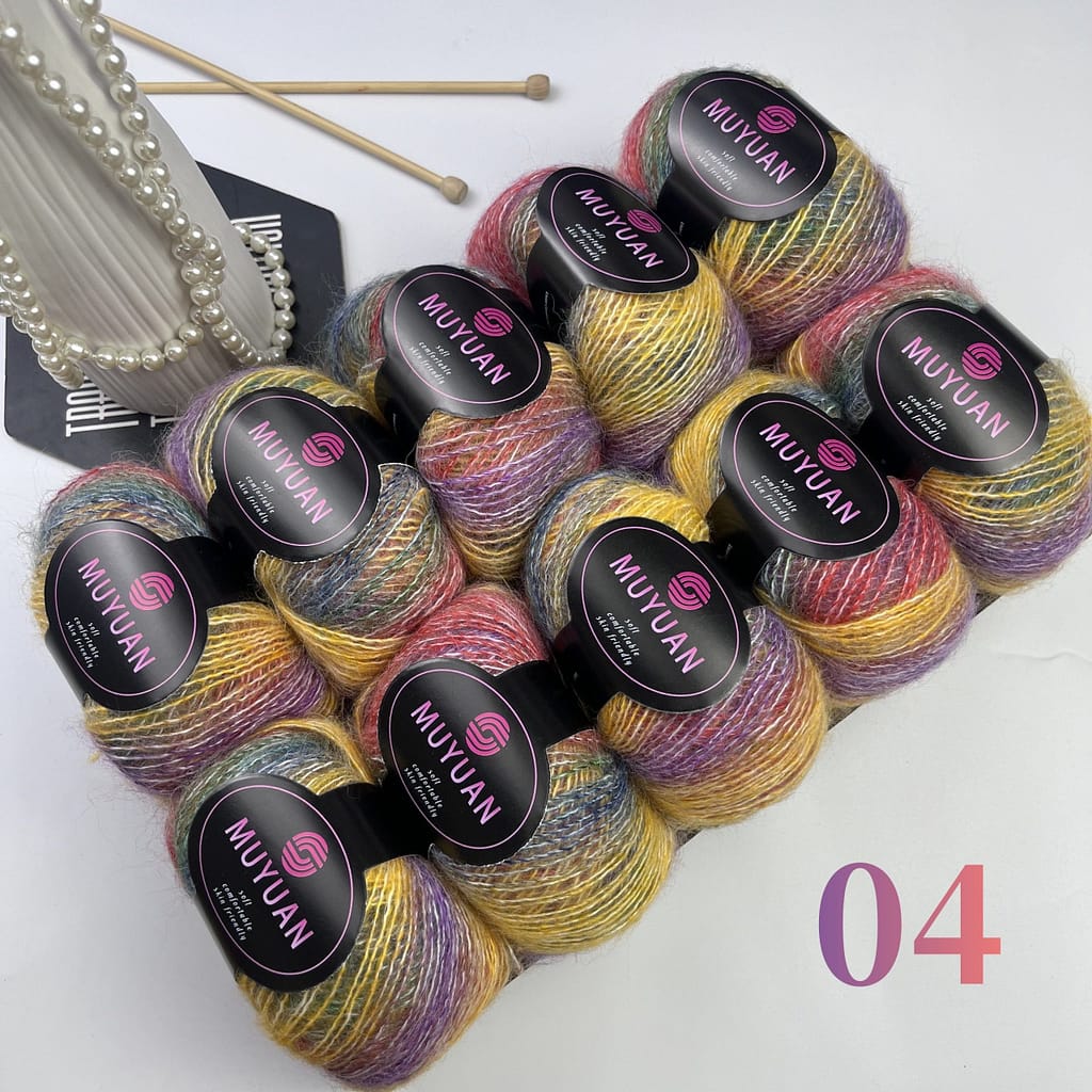 10 Bundles/250g Gradient Dyed Rainbow Angora Hand-knitted Yarn Soft And Skin-friendly Hand-knitted Sweater Socks Crochet Diy Shawl Scarf Yarn Arts, Crafts & Sewing Shop Online at Dubai Trades 2