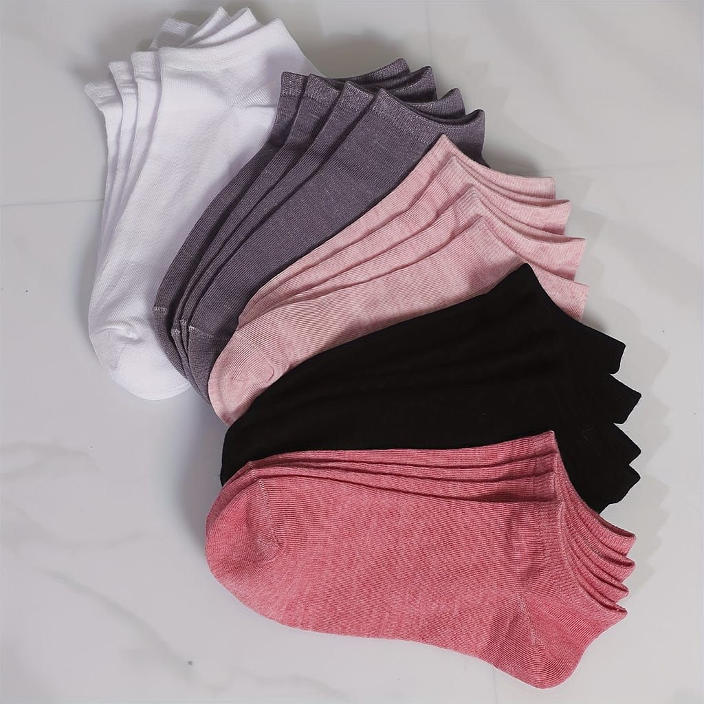 10 Pairs Solid Ankle Socks, Simple & Lightweight Low Cut Socks, Women’s Stockings & Hosiery Accessories Shop Online at Dubai Trades 2
