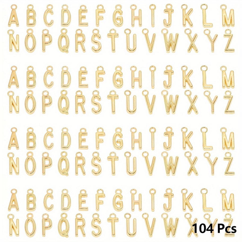 104 Letter Charms, Pendants With Letters A-z, For Diy Personalized Jewelry Making, Without Battery Clothing, Shoes & Jewelry Shop Online at Dubai Trades 2