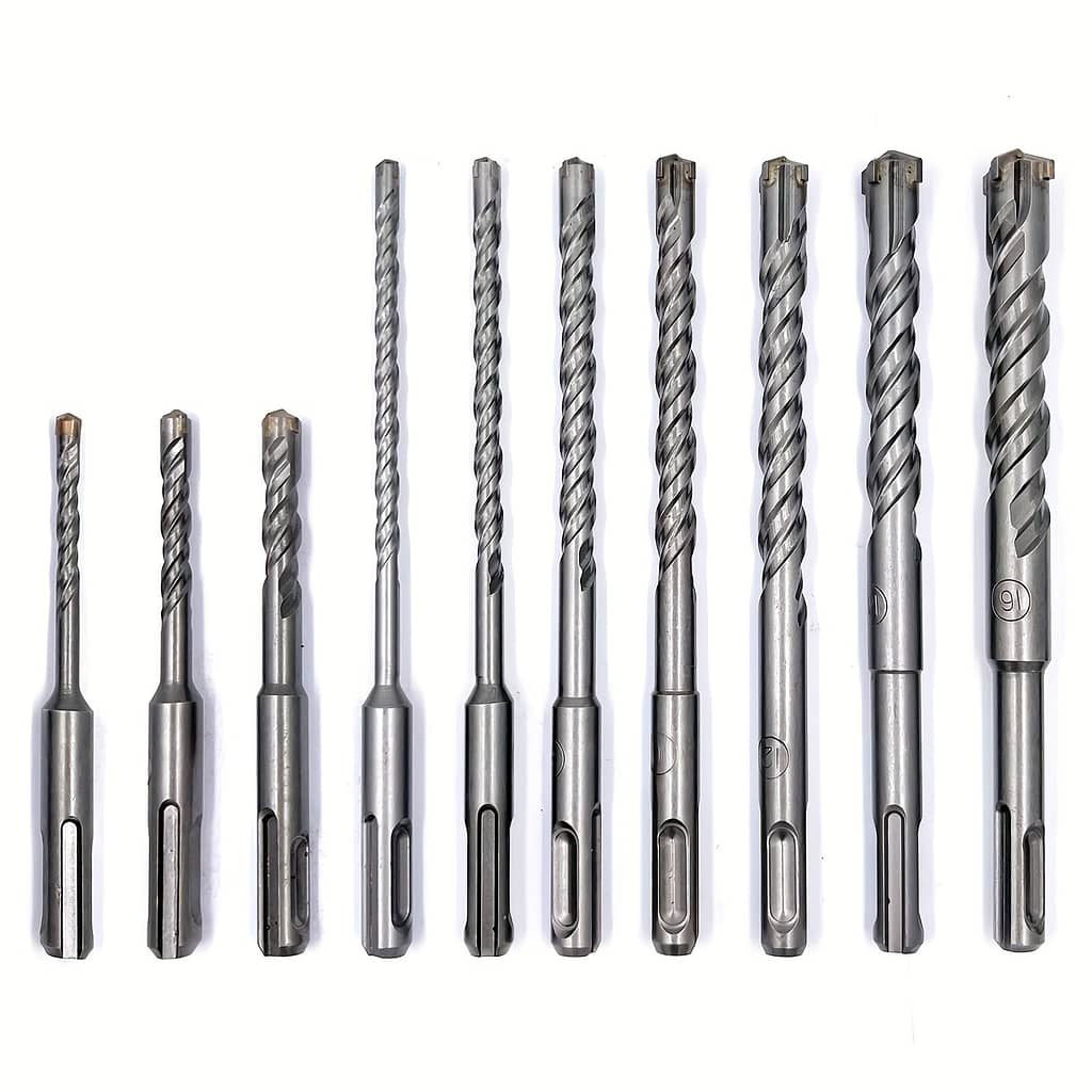 10pcs Carbide-tipped Sds-plus Rotary Hammer Drill Bit Set, For Concrete, Brick, Block, Stone, Masonry Business, Industry & Science Shop Online at Dubai Trades 2