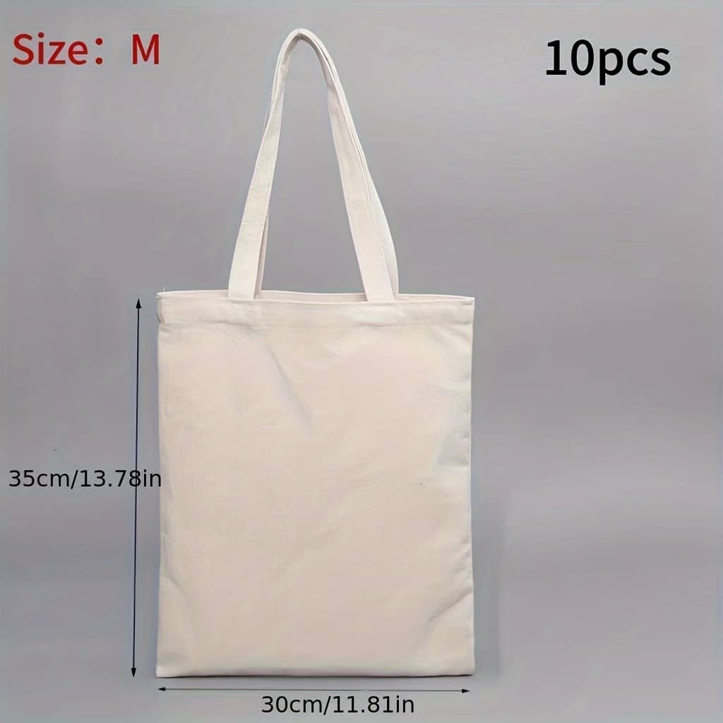10pcs Minimalist Blank Hand-held Sail Bag With Painting, Sewing, Stickers, Handmade Diy Canvas Bag, Picnic Packing Bag, Daily Attendance Handbag, Gift Bag Arts, Crafts & Sewing Shop Online at Dubai Trades 2