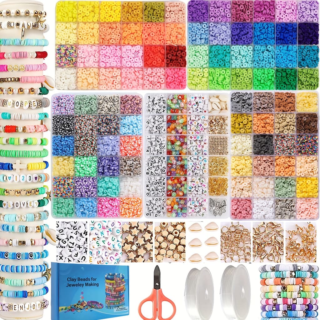 11780pcs Polymer Clay Chips Bohemian Style Letter Beads Set For Jewelry Making Diy Bracelet Necklace Earrings Beading Craft Supplies -beading Kits Arts, Crafts & Sewing Shop Online at Dubai Trades 2