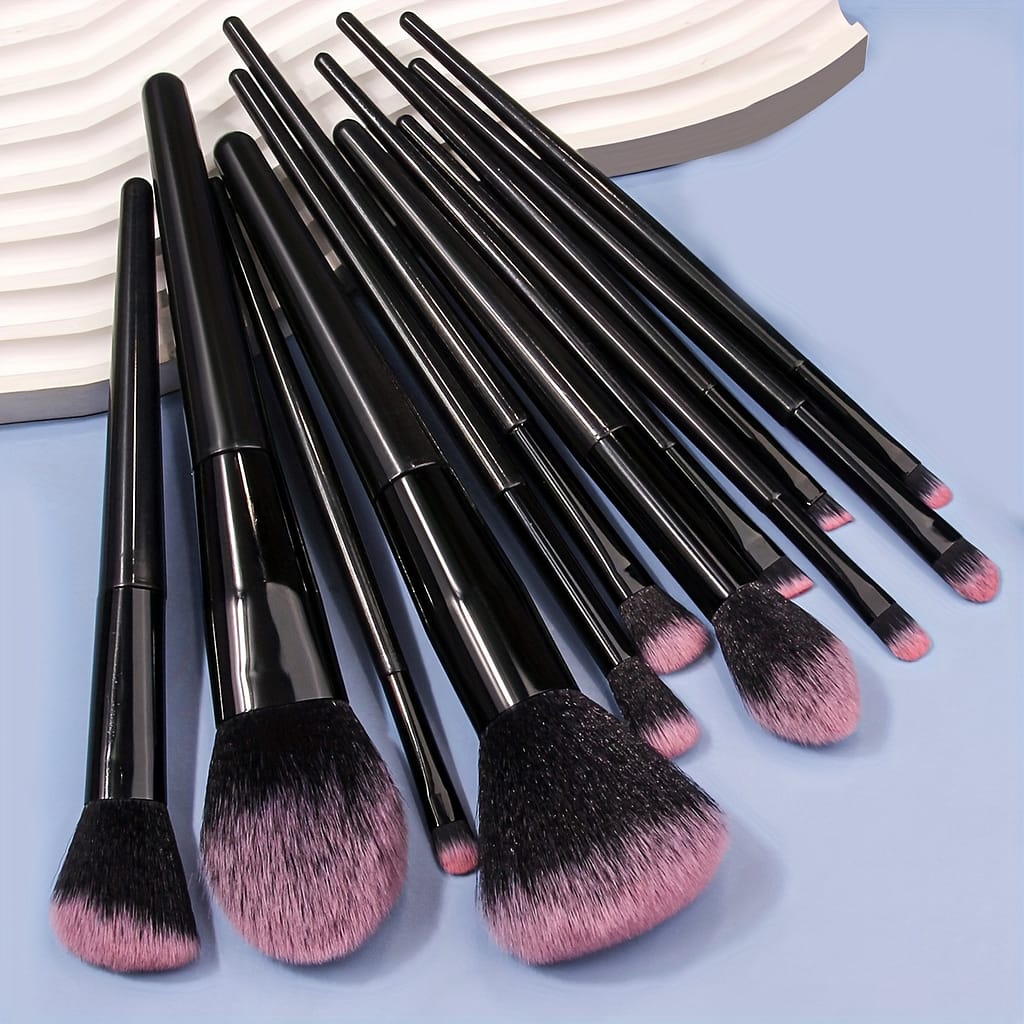 12pcs Professional Makeup Brush Set With Soft Nylon Bristles – Includes Pouch, Ideal For Types & Beginners Beauty & Personal Care Shop Online at Dubai Trades 2