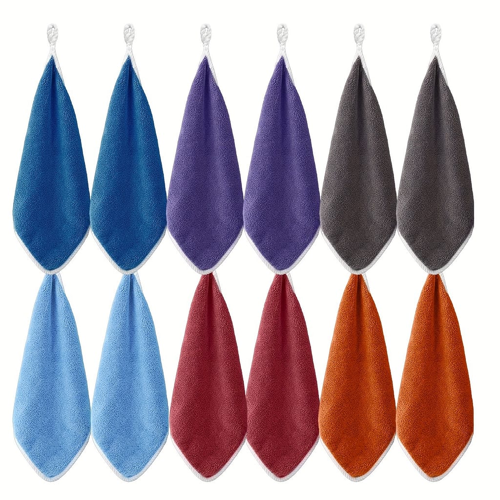 12pcs Ultra Absorbent Microfiber Cleaning Cloths With Hanging Loop – Versatile For Kitchen, Bathroom & Toilet Cleaning, Halloween Gift, Christmas Gift Cleaning Cloths Shop Online at Dubai Trades 2